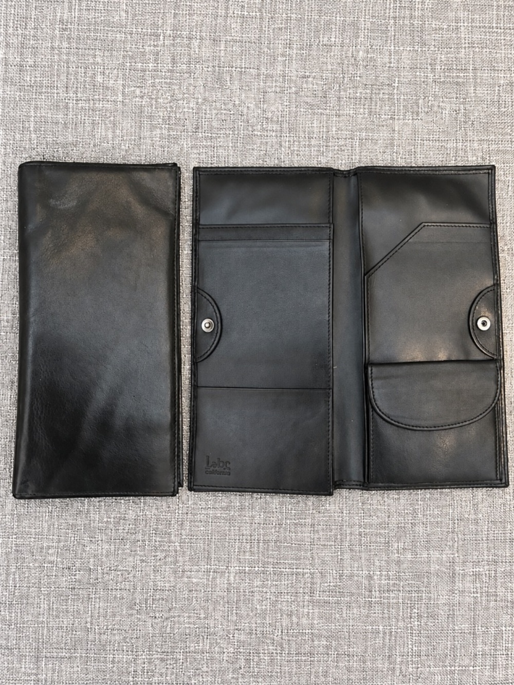 Lodis Black Leather Travel Organizer Wallet